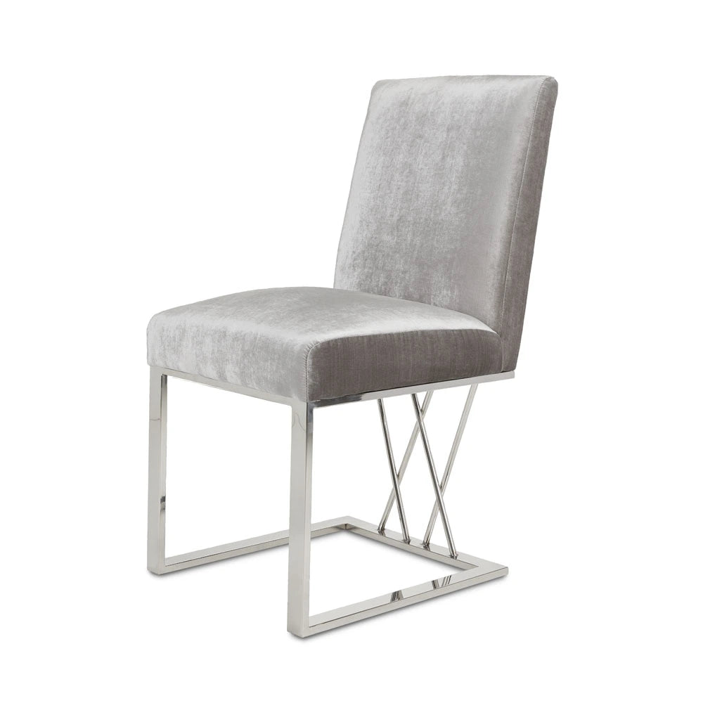 Elegant Martini Grey Velvet Dining Chair –  Luxe Modern Comfort