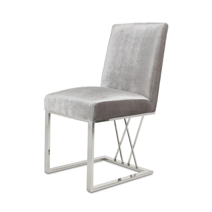 Elegant Martini Grey Velvet Dining Chair –  Luxe Modern Comfort