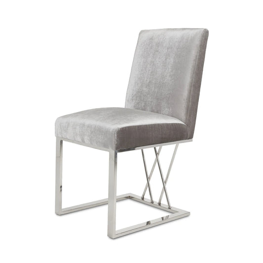 Elegant Martini Grey Velvet Dining Chair –  Luxe Modern Comfort
