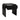 Elvis Black Nightstand With Drawer,  U‑Shaped Design