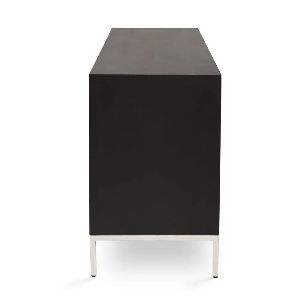 Embassy Silver Sideboard with Solid Mango Wood Cabinet