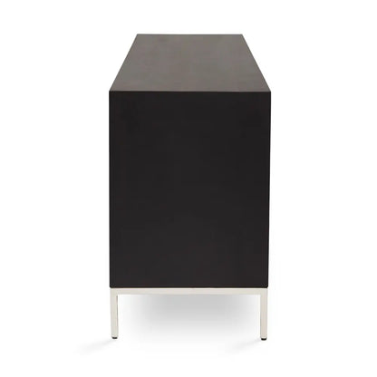 Embassy Silver Sideboard with Solid Mango Wood Cabinet