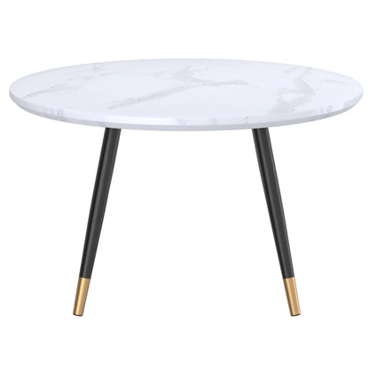 Emery Faux Marble Coffee Table – Modern Round or Rectangular Design