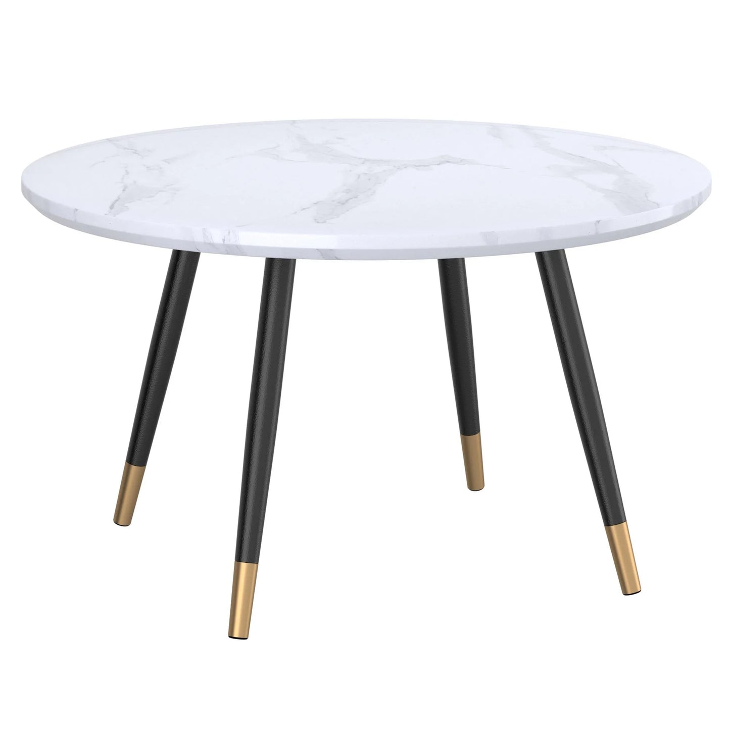 Emery Faux Marble Coffee Table – Modern Round or Rectangular Design