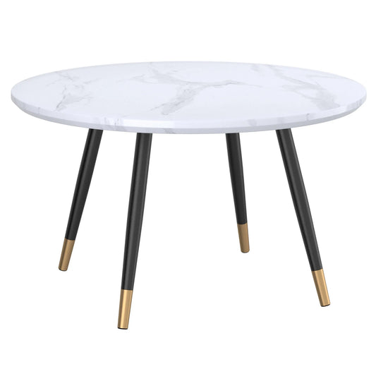 Emery Faux Marble Coffee Table – Modern Round or Rectangular Design