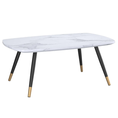 Emery Faux Marble Coffee Table – Modern Round or Rectangular Design