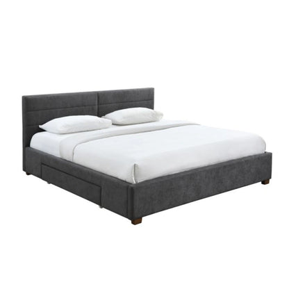 Emilio 78″ Grey King Storage Bed – No Box Spring Needed
