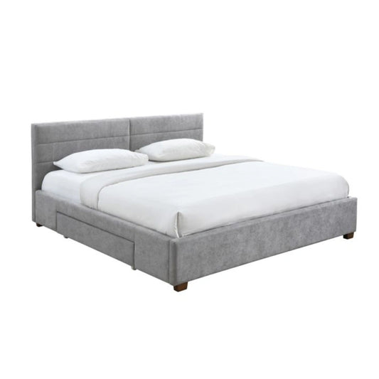 Emilio 78″ Grey King Storage Bed – No Box Spring Needed
