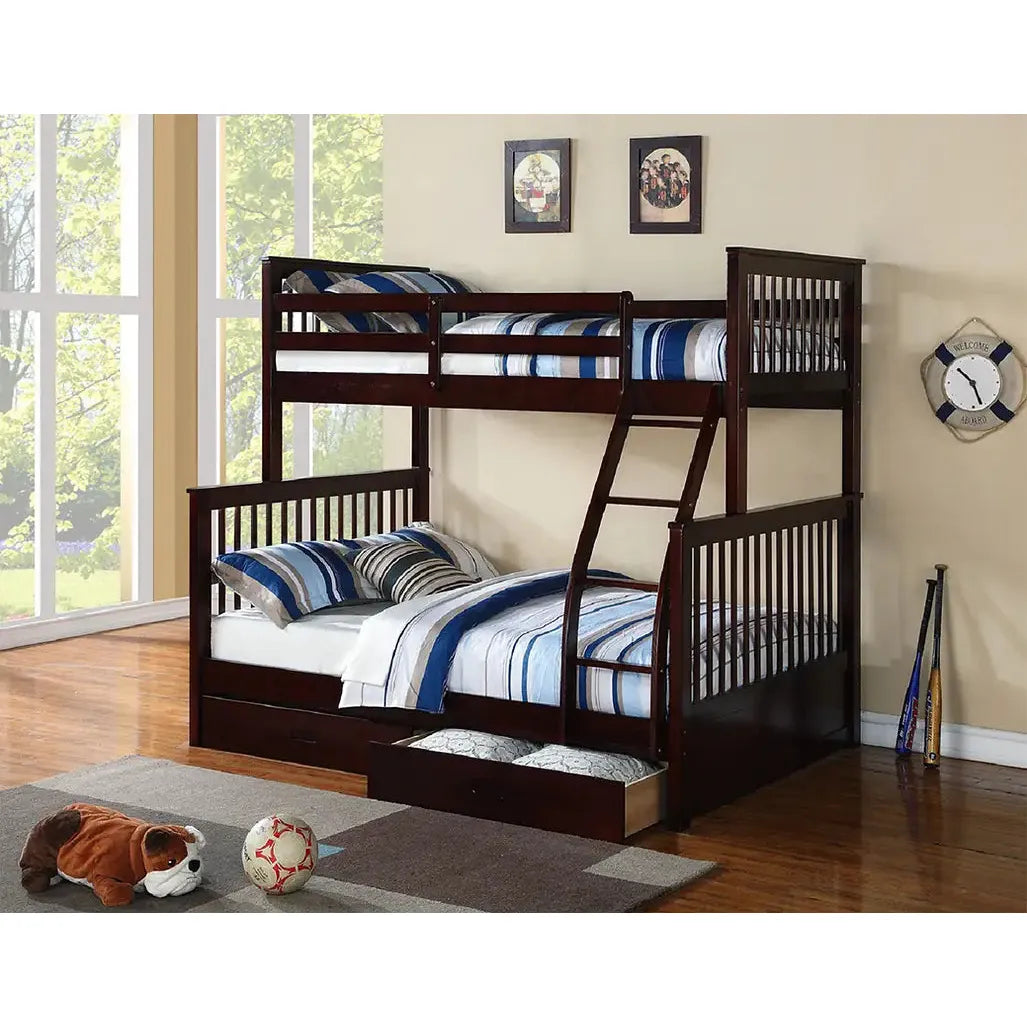 Espresso Single Over Double Bunk Bed