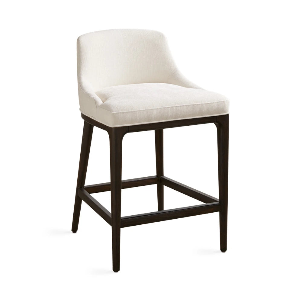 Everett Ivory Counter Height Chair with Linen Upholstery