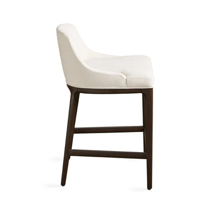 Everett Ivory Counter Height Chair with Linen Upholstery