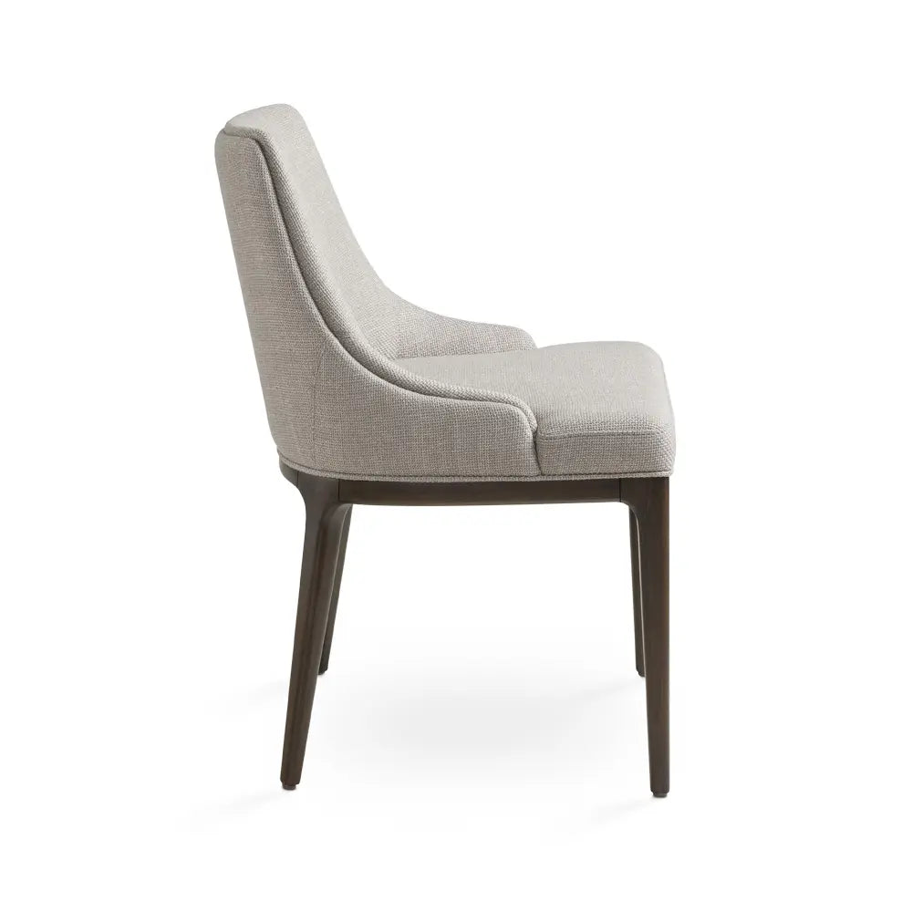 Everett Upholstered Dining Chair with Solid Wood Legs