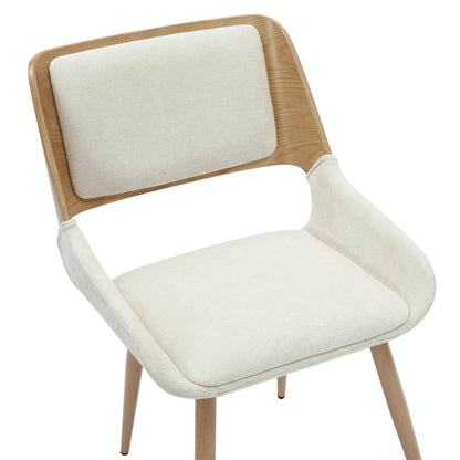Hudson Mid-Century Modern Side Chair – Faux Leather Dining or Accent Chair