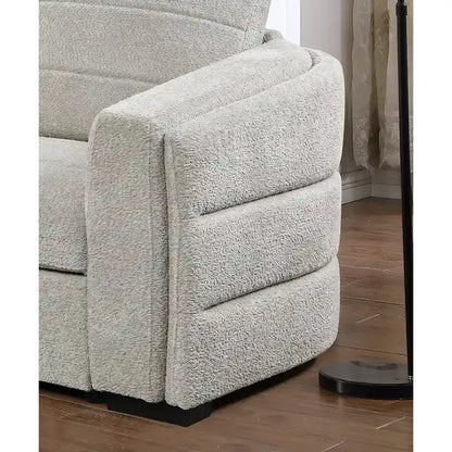 Gray textured recliner chair