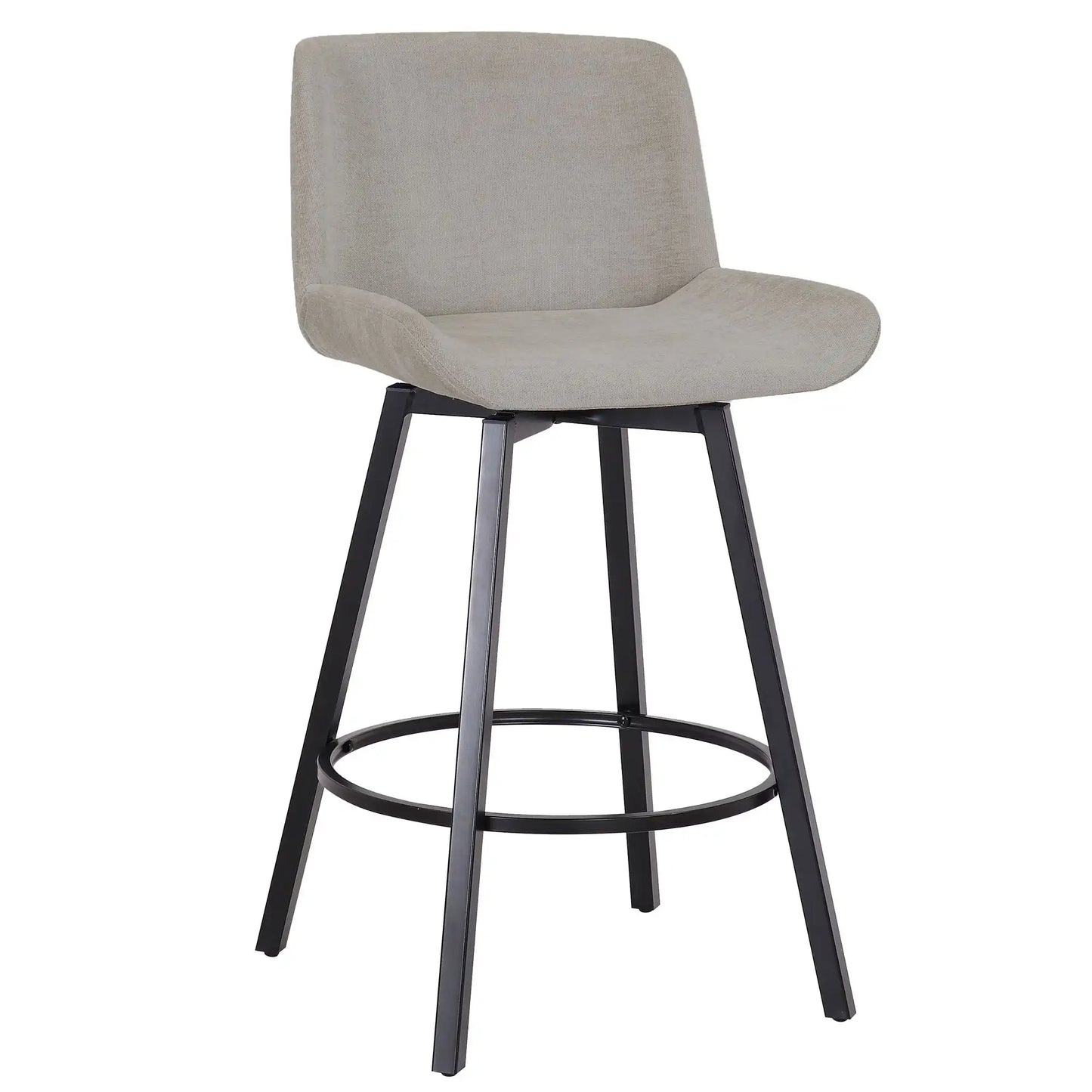 Fern 26 Swivel Counter Stools with Black Metal Frame - Set of 2