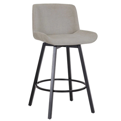 Fern 26 Swivel Counter Stools with Black Metal Frame - Set of 2