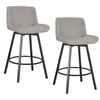 Fern 26 Swivel Counter Stools with Black Metal Frame - Set of 2