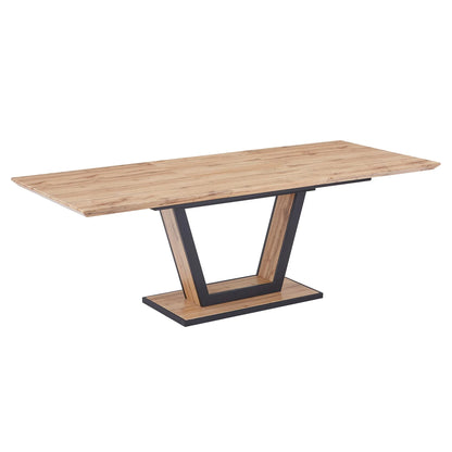 Forna Extendable Dining Table for 6 With Natural Wood Top