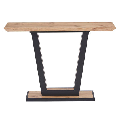 Forna Wood Console Table in Natural & Black For Entryway or Hallway