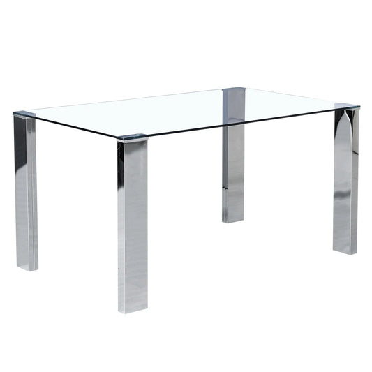 Frankfurt Rectangular Stainless Steel Dining Table For 4-6