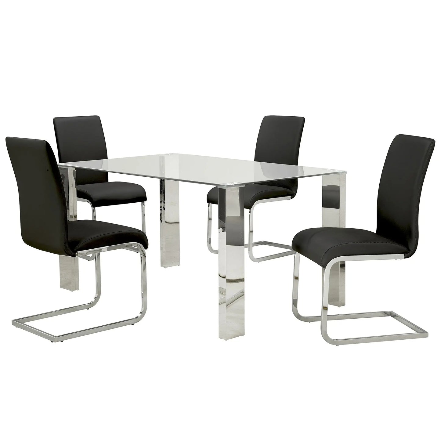 Frankfurt Rectangular Stainless Steel Dining Table For 4-6