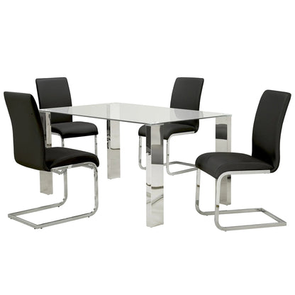 Frankfurt Rectangular Stainless Steel Dining Table For 4-6