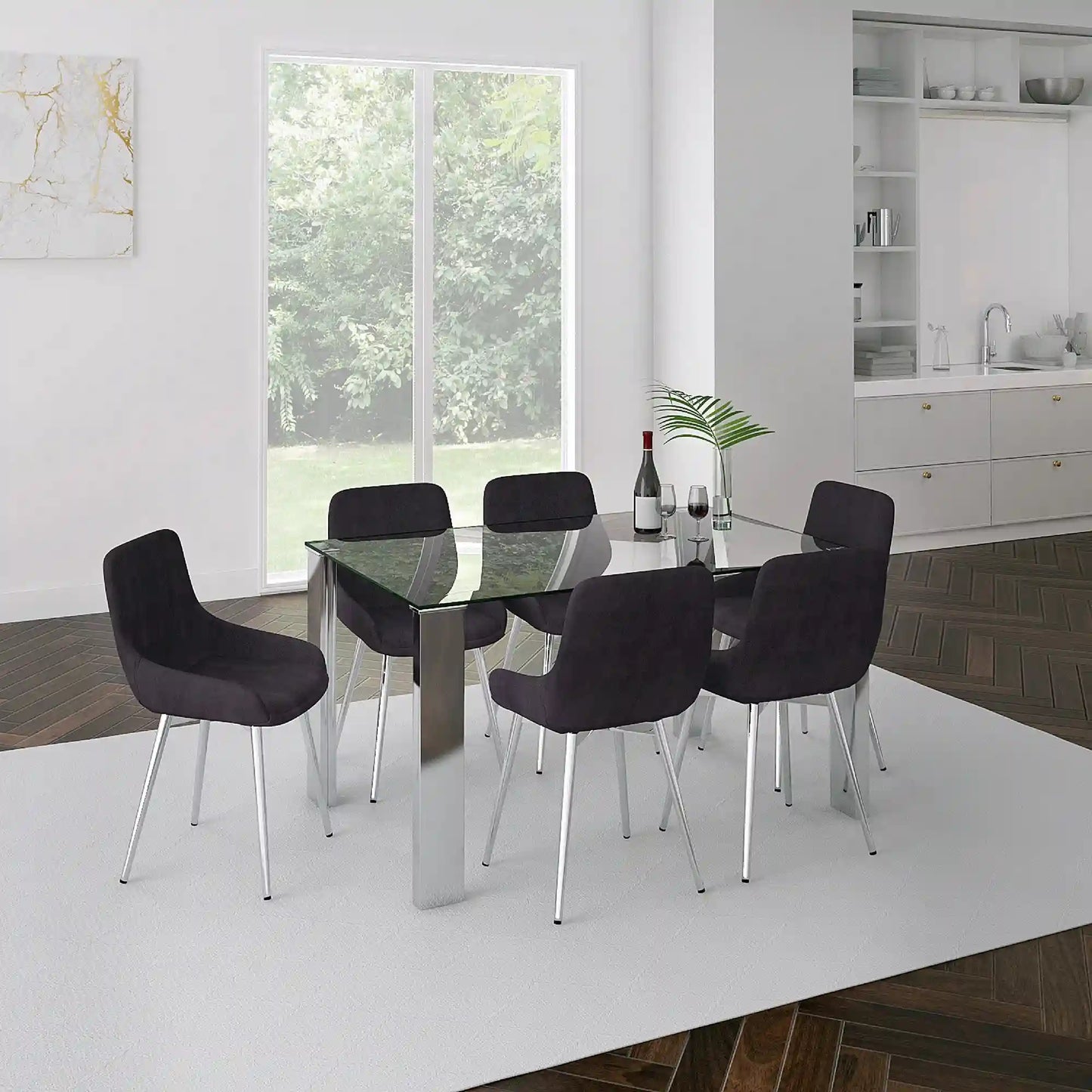 Frankfurt Rectangular Stainless Steel Dining Table For 4-6