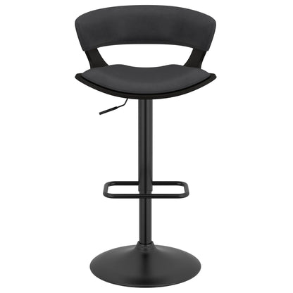 Rover Faux Leather Adjustable Bar Stool with Backrest