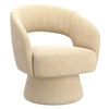 Santo Oversized Swivel Accent Chair with Textured  Upholstery