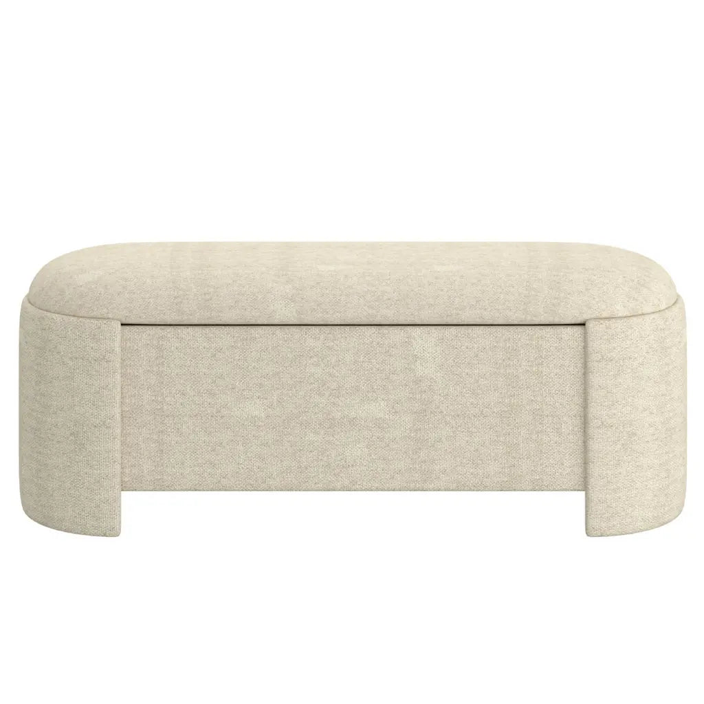Premium Modern Storage Ottoman – Stylish Beige Seat & Hidden Storage