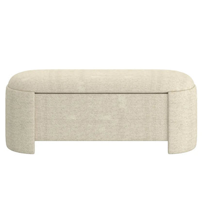 Premium Modern Storage Ottoman – Stylish Beige Seat & Hidden Storage