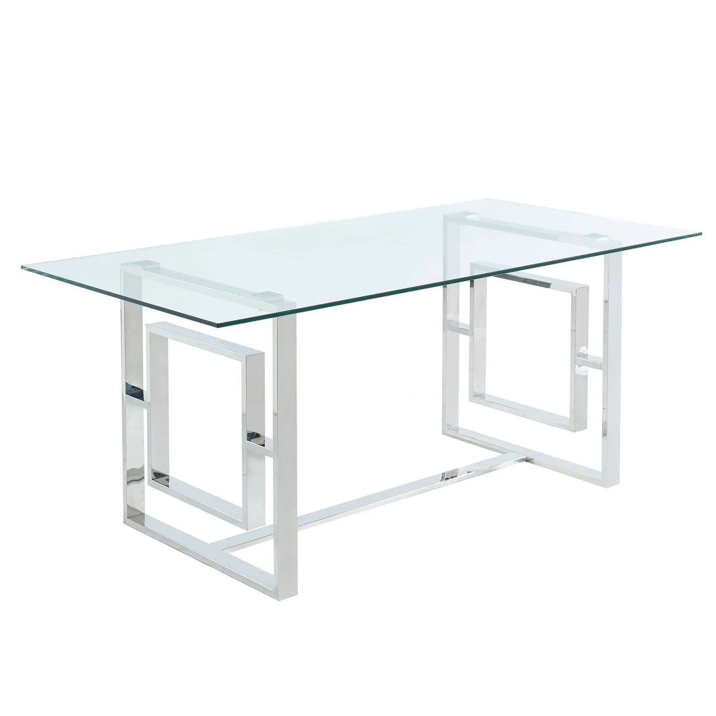 Gold Glass Dining Table for 6 – Modern Eros Design