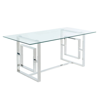 Gold Glass Dining Table for 6 – Modern Eros Design