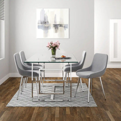 Gold Glass Dining Table for 6 – Modern Eros Design