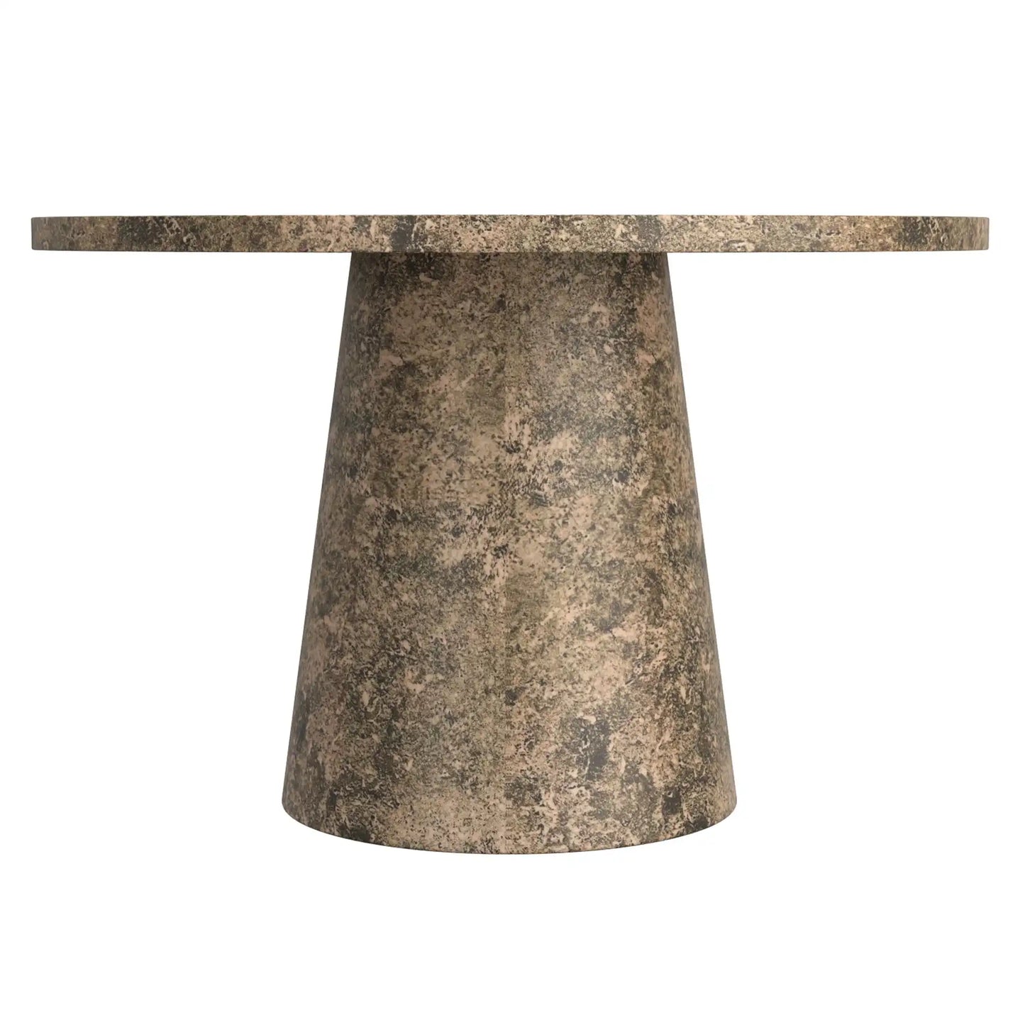 Godiva Pedestal Round Dining Table – Faux Stone Finish