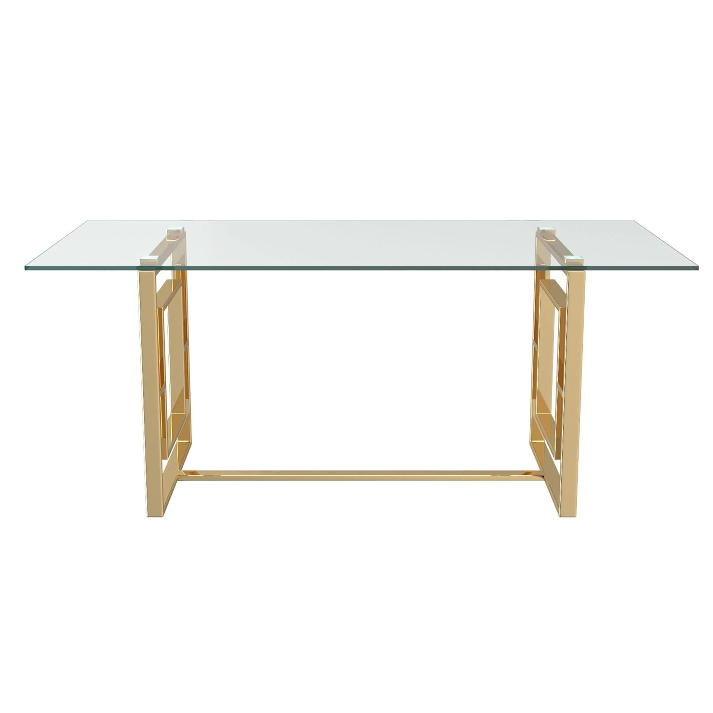 Gold Glass Dining Table for 6 – Modern Eros Design