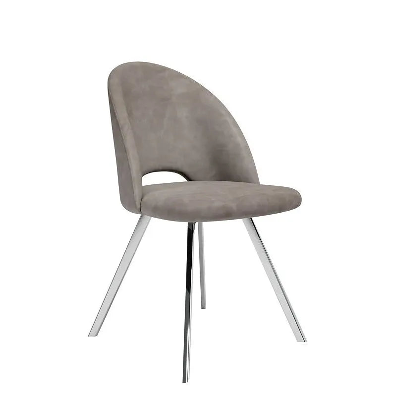 Gray chair with metal legs 