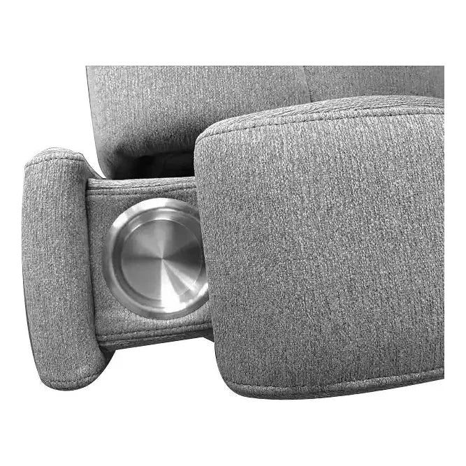 Gray fabric Chair with metallic center 