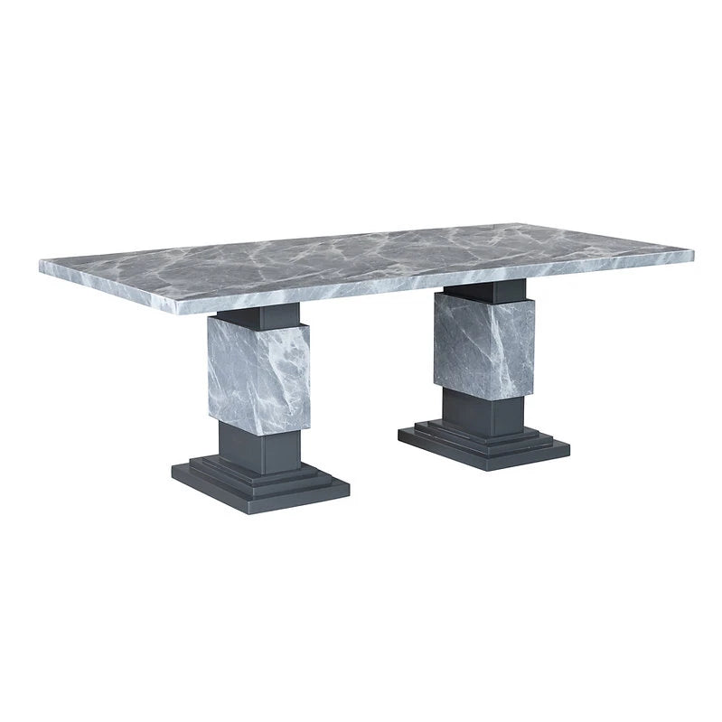 Gray marble dining table