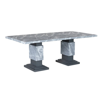 Gray marble dining table