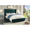Green Velvet  Platform Bed 