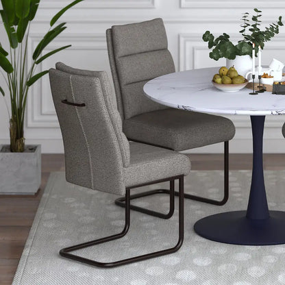 Brodi Modern Dining Chairs Set of 2 – Chenille Fabric