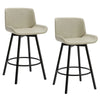 Fern 26 Swivel Counter Stools with Black Metal Frame - Set of 2