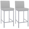Porto Modern Counter Stools with Faux Leather and Chrome Base - 2PC