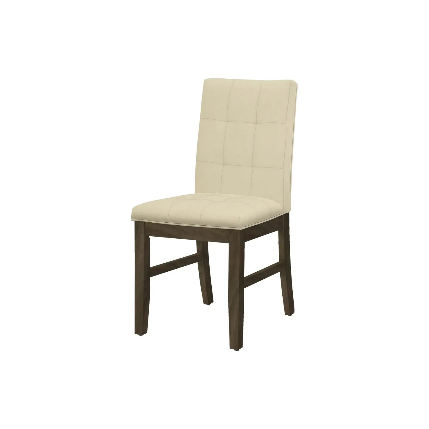 Grey Dining Chairs with Cream Fabric Seat – 37"H - Set of 2