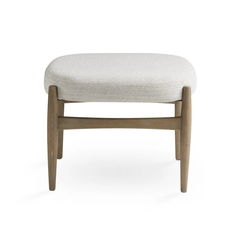 Salina Grey Linen Polyester Fabric Ottoman – For sale in Montreal area