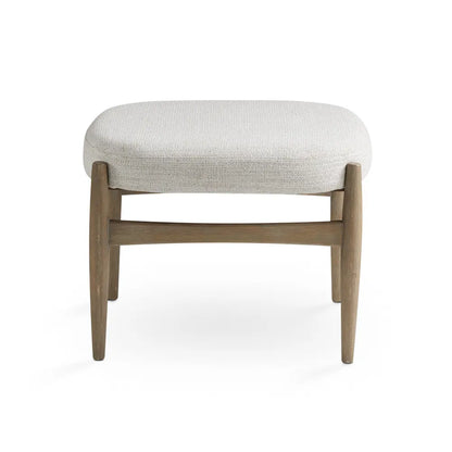 Salina Grey Linen Polyester Fabric Ottoman – For sale in Montreal area