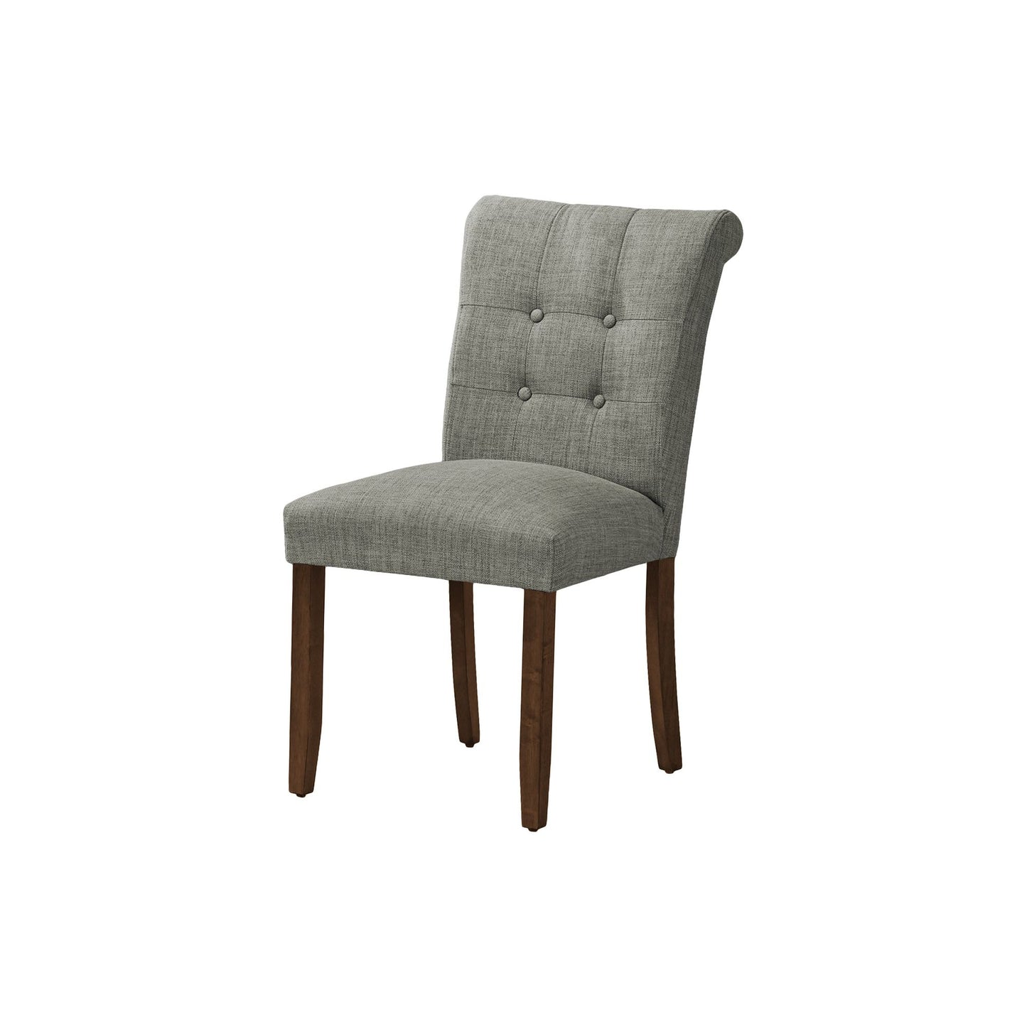 Grey Upholstered Dining Chairs – 38" High Side Chairs - Set Of 2