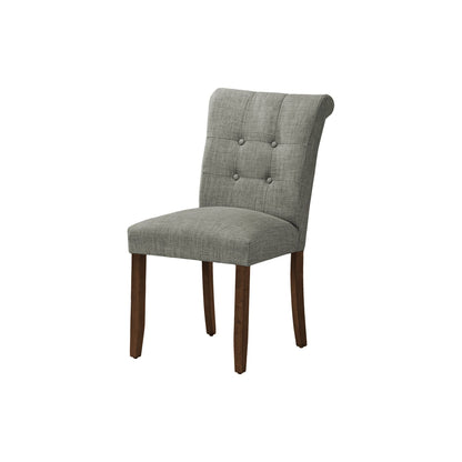 Grey Upholstered Dining Chairs – 38" High Side Chairs - Set Of 2