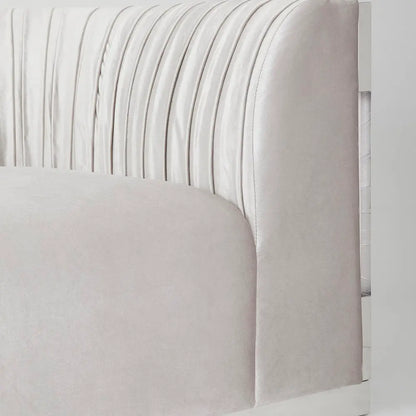 Paloma Grey Velvet Sofa 